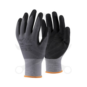 Kesztyű - szerelőkesztyű - Spandex homok. fekete-szürke XL-es 10-es