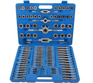 Menetfúró és menetmetsző készlet metrikus M2-M18 - 110 db-os