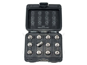 Kerékőr/anyacsavar kulcs készlet VAG lyukas Ribe típusú gyári 12 db-os