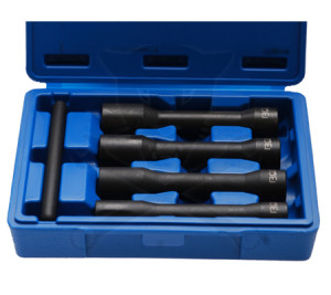 Csavarkiszedő és kerékőr leszedő kulcs készlet 4+1 db-os 1/2" hosszú BGS