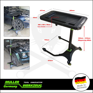 Szerszámos kocsi - szerviztálcás 3in1 - Müller