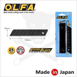 Penge OLFA tördelhető 25 mm 5 db - fekete, bliszteres