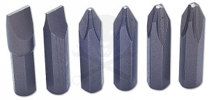 Bit készlet üthető rövid 6 db-os készlet Lapos:8-10 mm + 2x2 db:Ph2+Ph3