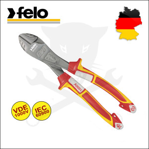 Fogó 1000V szigetelt oldalcsípő 200 mm VDE, 60-64 HRC, ipari F20- Felo
