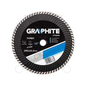 Vágókorong, gyémánt 230x22.2 mm TURBO WAVE - Graphite