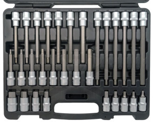 Rátűzőkulcs - crowa+bit készlet 1/2" 30 db-os Imbusz - Welzh