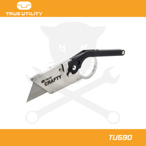 Vágókés, összecsukható Crafty - Fekete-Szürke - True