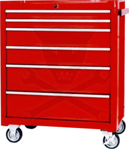 Szerszámos kocsi 6 fiókos - tálcáshoz alkalmas - kivitel