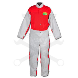 Homokfúvó géphez védőruha - Overall 52-es - Bőr+Szövet - Clemco