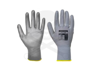 Kesztyű Buck szürke PW poliuretán tenyér 07-es S