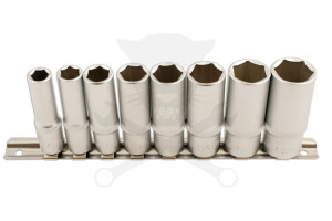 Dugókulcs - crowafej készlet 3/8" 6 lap hosszú COLOS 8 db-os