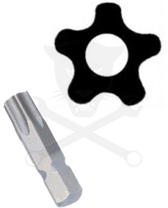 Bit ötágú torx T-08 30 mm lyukas Genius
