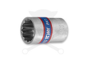 Dugókulcs - crowafej 3/8" 12 lap normál 16 mm