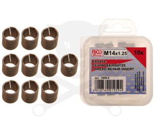 Menetjavító betét készlet M14x1,25 - 10 db-os BGS