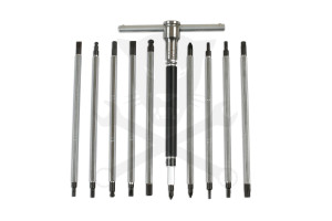 T-alakú csavarhúzó 12 db-os készlet, Torx, Imbusz, PH, PZ -AT18 -