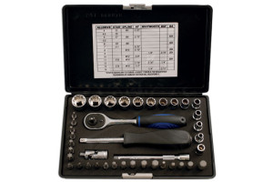 Dugókulcs - crowafej készlet 1/4" Gear Lock - Alldrive 40 db+Bitek -TS20