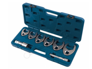 Villáskulcs adapter készlet nyitott 1/2"-3/4" 6+2 db: 33-50 mm "Crowfoot"