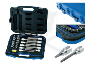 Rátűzőkulcs 20 db-os készlet imbusz 1/2" 4-19 mm Heytec