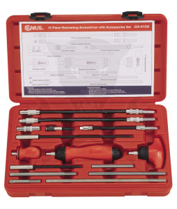 Csavarhúzó bit hajtó 15 db-os készlet imbusz + racsnis hajtó - Genius
