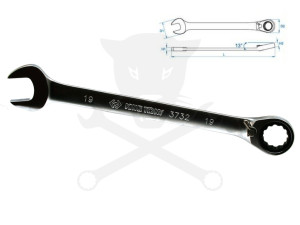 Csillag-villás racsnis 19 mm-es irányv. KingTony