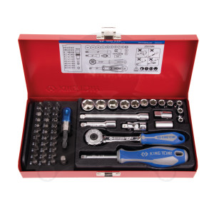 Dugókulcs- és bitkészlet - King Tony - 51 részes 1/4" -es bitkészlet 6*