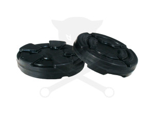 Gumipogácsa krokodil emelőhöz fekete 96x23 mm tömör spec.mintázatú