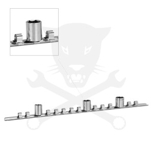 Dugókulcstartó sín 1/2" 15 db-os BGS