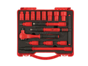 Dugókulcs készlet VDE 1000 V Szigetelt/Hibrid szerszám készlet3/8" 16 db-os
