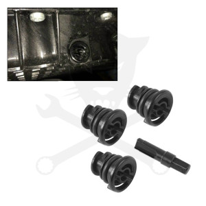 Olajleeresztő csavar-műanyag 3 db + 1 db spec.kulcs készlet-VAG csoport