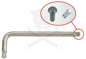 Torxkulcs "L" alakú TPX30 furatos torx, hosszú KingT