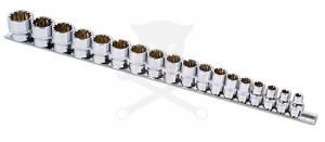 Dugókulcs - crowafej készlet 3/8" Gear Lock - Alldrive 18 db 6-24 mm