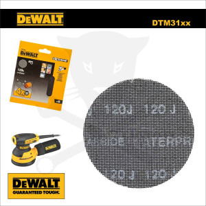 Csiszolólap, hálós 125 mm - Szemcse: 240G - 10 db DeWalt