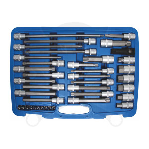 Rátűzőkulcs - crowa+bit készlet 1/4-1/2" imb.+TX+XZN+RIBE 38 részes BGS