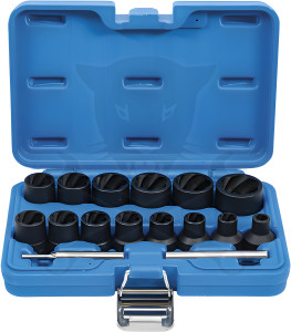 Kerékőr és sérült csavar leszedő dugófej készlet - 8 - 27 mm 1/2"