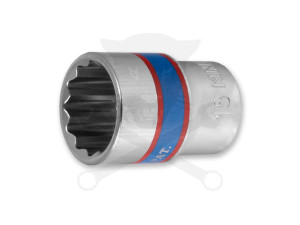 Dugókulcs - crowafej 3/8" 12 lap normál 15 mm