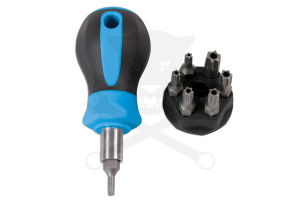 Csavarhúzó bit hajtó + torx lyukas bit készlet T10-T40