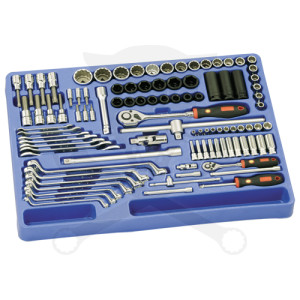 Tálcás Genius szerszám készlet 1/2"-1/4" 98 db-os Genius - 1/1