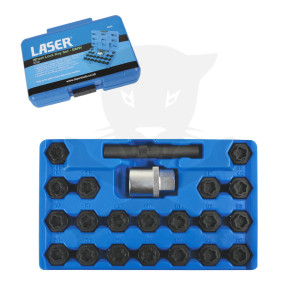 Kerékőr kulcs készlet BMW gyári kerékőrökhöz -lóhere minta- 22 db-os