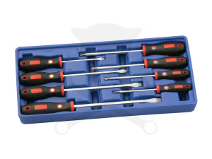 Tálcás Genius csavarhúzó készlet SL + PH + PZ 8 db-os - 1/3