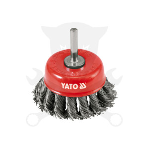 Drótcsiszoló fazékkefe csapos csavart 75 mm Yato (PT-YT-4752)