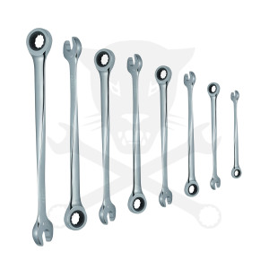 Csillag-villás racsnis készlet 8r. extra hosszú, 90°-ban csavart - SATA