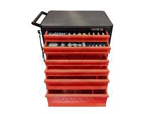 Szerszámos kocsi gyári-felszerelt 113 db 7 fiókos - Yato