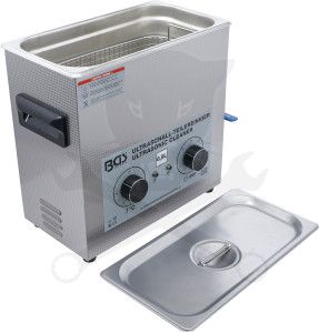Ultrahangos tisztító berendezés 6,5 liter 180W + fűtés 300W - BGS