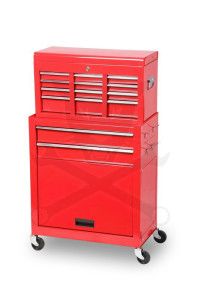 Szerszámos kocsi 2 részes 8 fiókos+2 tárolós