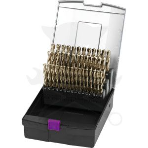 Csigafúró készlet HSS Co5 Kobalt bevonatú 41 db-os 6.0-10.0 mm - Optimum