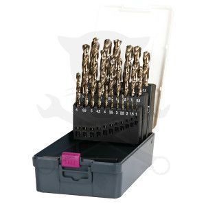 Csigafúró készlet HSS Co5 Kobalt bevonatú 25 db-os 1.0-13.0 mm - Optimum