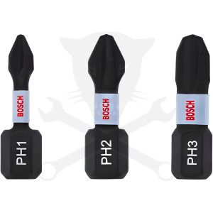 Csavarhúzó biti készlet 3 darabos - PH1-PH2-PH3 x 25 mm - Bosch