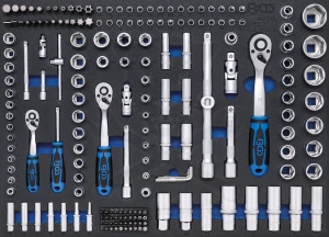 Dugókulcs készlet 192 db-os szerszámos kocsiba habtálcás 3/3 - BGS