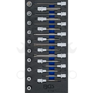 Tálcás BGS Bit torx készlet 26 db-os 1/3 - EVA tálcás