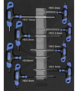 Tálcás SP Tools T-fogós imbusz készlet 8db-os - S- es